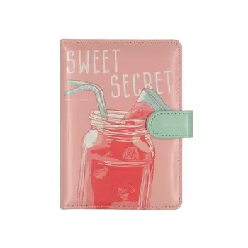 Блокнот А5, 128 листов в линию с хлястиком на кнопке, MY REFRESH, обложка PVC, ляссе, блок тонированный с иллюстрациями 100 г/м2