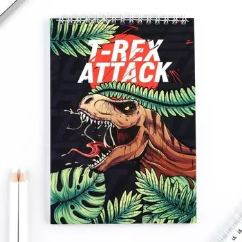 Блокнот А5, 40 л. Обложка картон. "Динозавр»