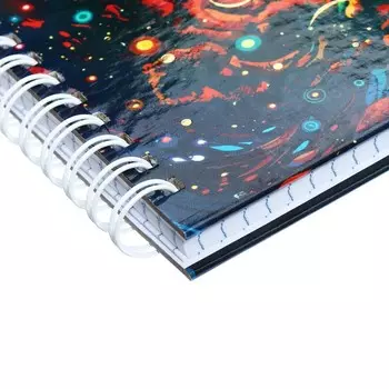 Блокнот А5, 80 листов в клетку на гребне "Сказочный мир", твёрдая обложка, глянцевая ламинация, МИКС