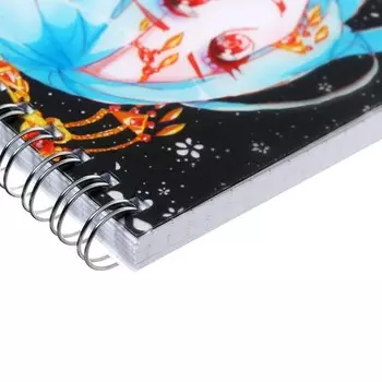 Блокнот А6+, 100 листов на гребне, "Hello! No 4", обложка матовый пластик, фиксация резинкой, блок офсет 70г/м2