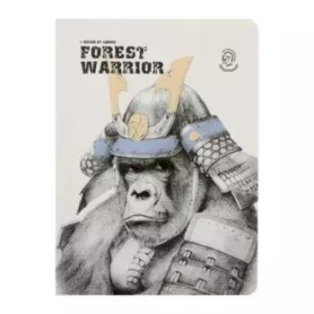 Блокнот А6, 24 листа в клетку, 105 х 142 мм, Landuo FOREST WARRIOR, сшивка, МИКС 4 вида