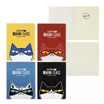 Блокнот А6, 24 листа в клетку, 105 х 142 мм, Landuo MIAOMI CLASS, сшивка, МИКС 4 вида