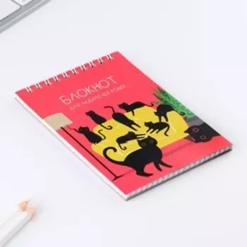 Блокнот А6, 40 л "Для любителей кошек"