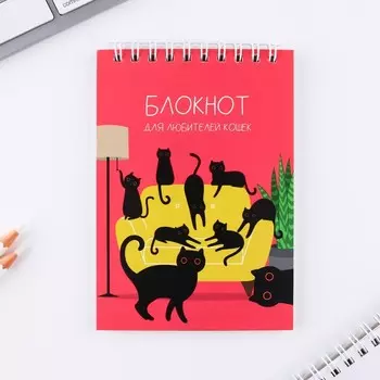 Блокнот А6, 40 л "Для любителей кошек"