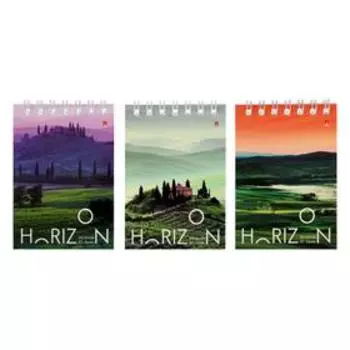 Блокнот А7, 40 листов в клетку на гребне "Природа", МИКС