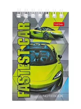 Блокнот А7, 40 листов в клетку, на гребне, МИКС