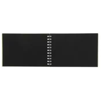 Блокнот для зарисовок А6, 20 листов на гребне Sketchbook black Mini, обложка мелованный картон, жёсткая подложка, матовая ламинация, блок чёрная бумаг