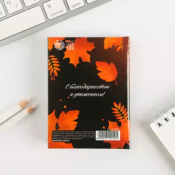 Блокнот «С днём Учителя», твердая обложка, 64 листа, А7