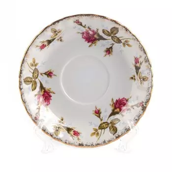 Блюдце Cmielow Iwona «Золотая роза», d=14 см