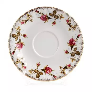 Блюдце Cmielow Iwona «Золотая роза», d=16 см