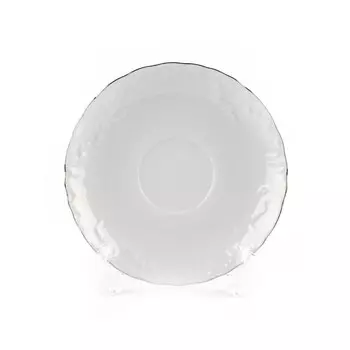 Блюдце Cmielow Rococo «Отводка платина», d=12.5 см
