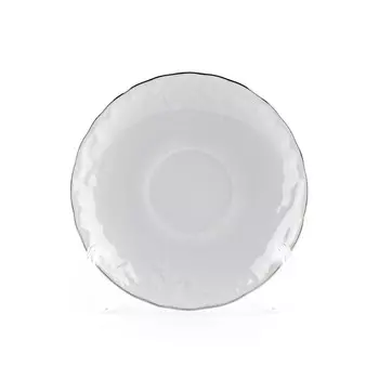 Блюдце Cmielow Rococo «Отводка платина», d=15.7 см