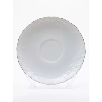 Блюдце Cmielow Rococo «Узор платина», d=15.7 см