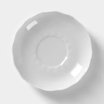 Блюдце Добрушский завод «Романс. Белье», d=15 см, фарфор, белое