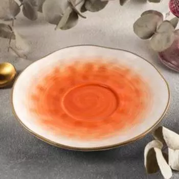 Блюдце Доляна «Космос», d=16 см, цвет оранжевый