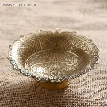 Блюдце латунь "Благополучие" 10х10х4 см