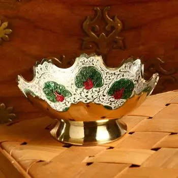 Блюдце латунь "Лия" 12х12х5 см