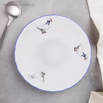 Блюдце «Рококо. Гуси», d=12,5 см