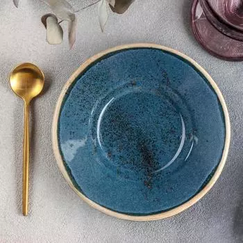 Блюдце фарфоровое универсальное Blu reattivo, d=15 см, цвет синий