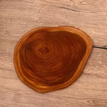 Блюдо 26х22х2 см, тиковое дерево