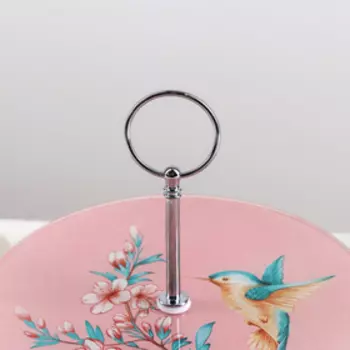 Блюдо 2-х ярусное Доляна «Колибри», d=25/20 см