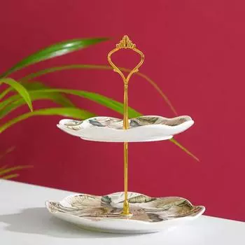 Блюдо 2-х ярусное «Тропики», 17,5/25 см