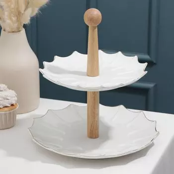 Блюдо 2-х ярусный «Богема», 25×28 см