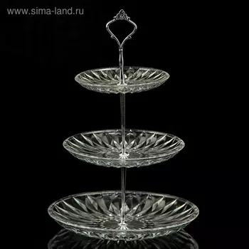 Блюдо 3-х ярусное «Гаспар», d=25/20/15×36 см