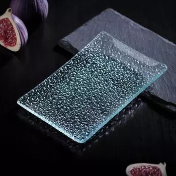 Блюдо сервировочное Доляна «Акцент», 15.510.5 см, стекло, прозрачное