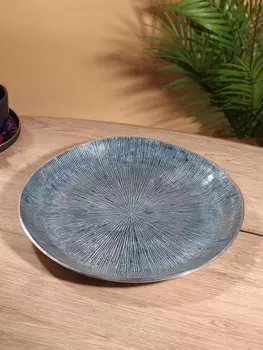 Блюдо, 33.5333 см, алюминий, синее