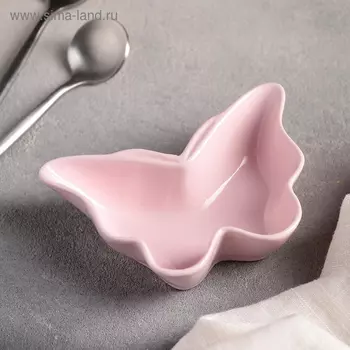 Блюдо керамическое «Бабочка», 117,53 см, цвет розовый