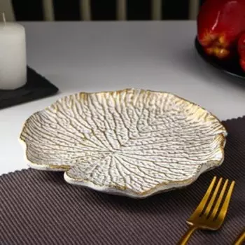 Блюдо для фруктов Доляна «Кувшинка», 2019 см, белое