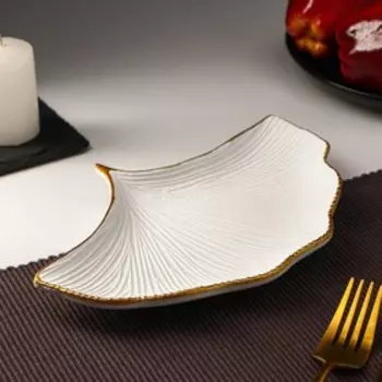 Блюдо для фруктов Доляна «Ракушка», 2315 см, белое