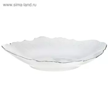 Блюдо для хлеба Bernadotte, декор «Деколь, отводка платина», 34 см