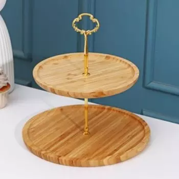 Блюдо для подачи "Бамбук" 2 яруса, 25х25х34 см