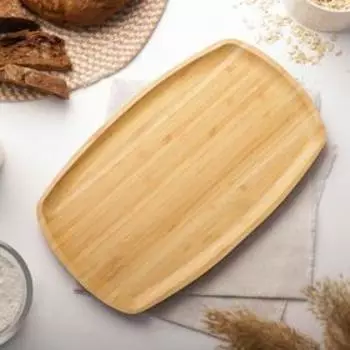 Блюдо для подачи Доляна Striata, овальное, 3320 см, бамбук