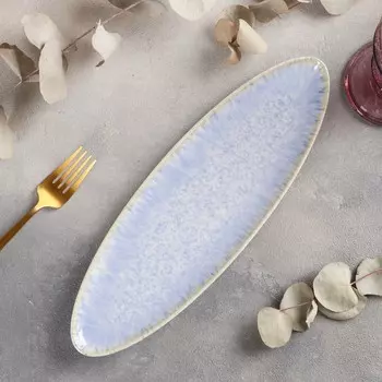 Блюдо для подачи «Гравитация», 32,5×10 см, цвет голубой