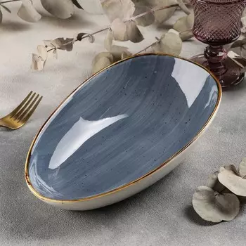 Блюдо для подачи «Сапфир», 26×16×7 см, цвет синий