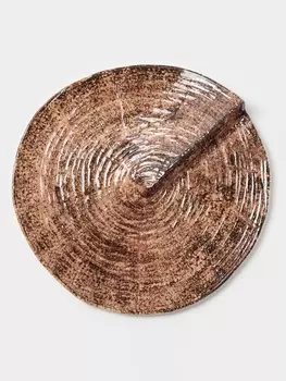 Блюдо для подачи Magistro Wood, 27.827.53 см, фарфор, коричневое