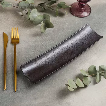 Блюдо для подачи «Шоко», 28×7 см, цвет коричневый