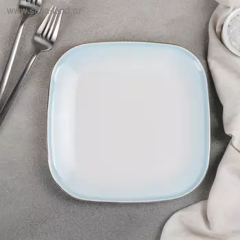 Блюдо для подачи «Туманность», 19,52,5 см, цвет голубой