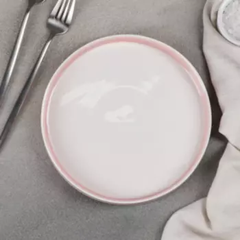 Блюдо для подачи «Туманность», 19,5×2,5 см, цвет розовый