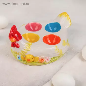 Блюдо для яиц «Ряба», 4 ячейки, 19×14 см, 4 ячейки