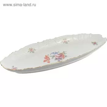 Блюдо для рыбы Bernadotte, декор «Мейсенский букет», 52 см