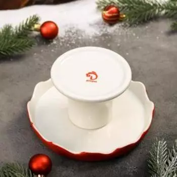 Блюдо для торта Доляна «Пряник», 16×8,2 см