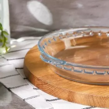 Форма для запекания и выпечки Доляна, 1 л, d=22 см, круглая, жаропрочное стекло