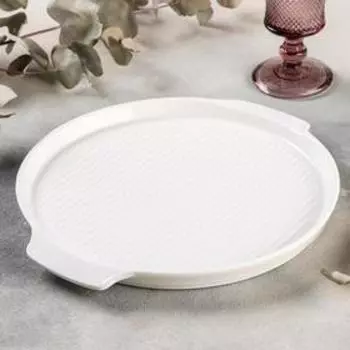 Блюдо для запекания Magistro «Бланш», d=27 см, круглое, фарфор, белое