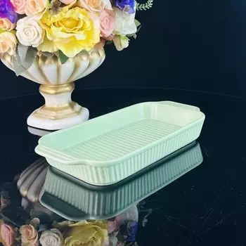 Блюдо для запекания Lenardi, прямоугольное, фарфор, длина 30.5 см