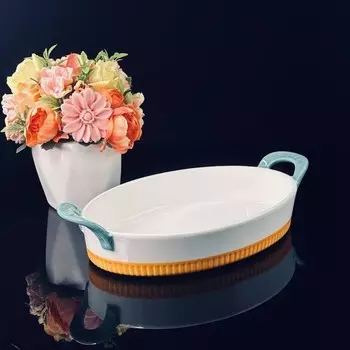 Блюдо для запекания Lenardi, с ручками, длина 28 см