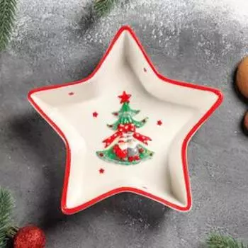 Блюдо Доляна «Новогодние помощники», 18×4 см